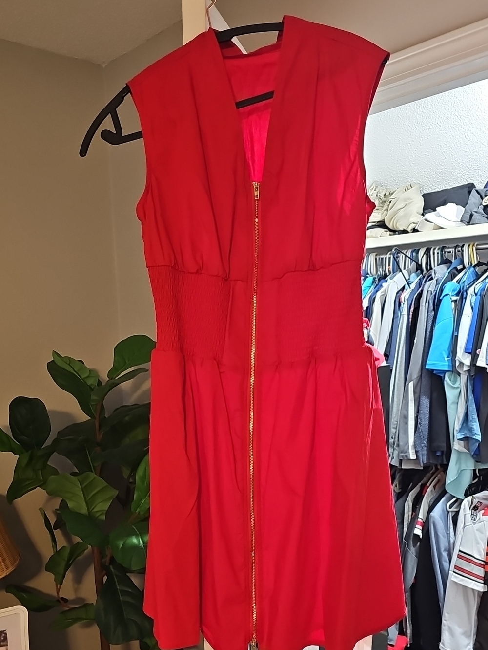 Red Zip Up Dress